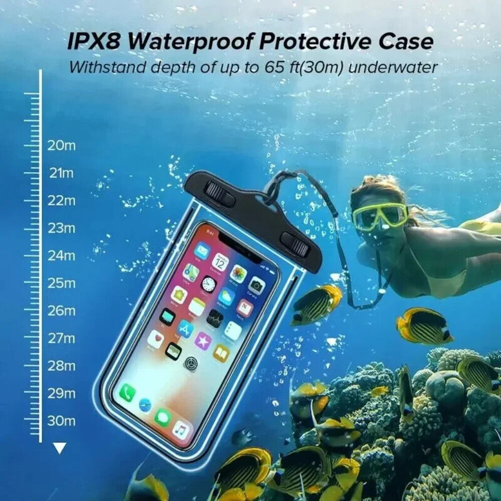 Pink Waterproof Phone dry Bag Pouch Underwater Swimming Cell Phone Case Cover